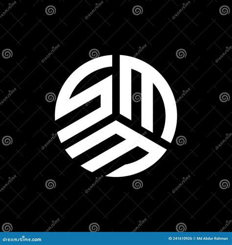 SMM Letter Logo Design on Black Background. SMM Creative Initials ...