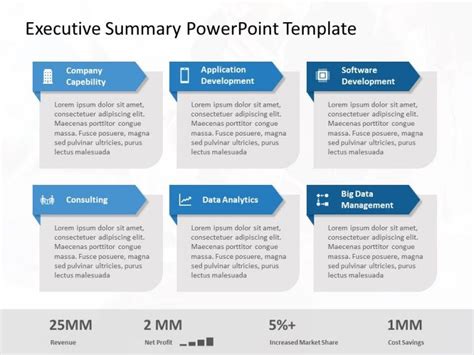 Executive Summary Slide Template Ppt Free