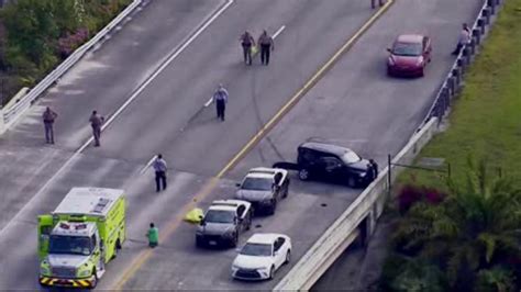 FHP Officer Getting Some Sideline Support After Crash - CBS Miami