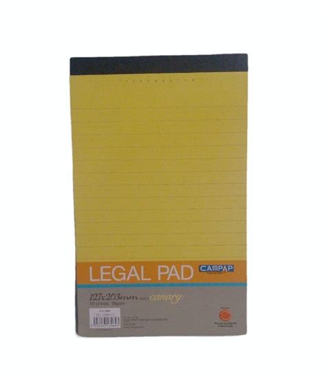 Paper Cover Glue Bound Campap Legal Writing Pad, Size: A4 at Rs 80 ...