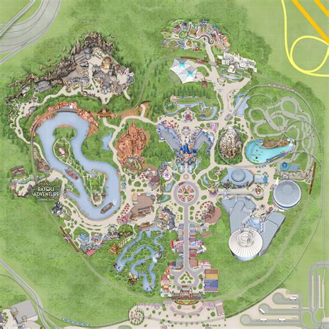 DL-C Disneyland Park Deluxe Map map and Lands - Etsy