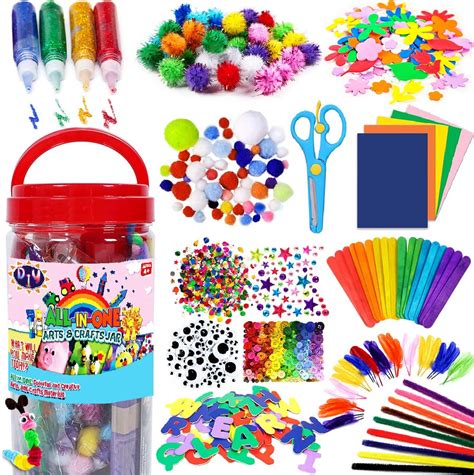 Amazon.com: FUNZBO Arts and Crafts Supplies for Kids Crafts - Arts and ...