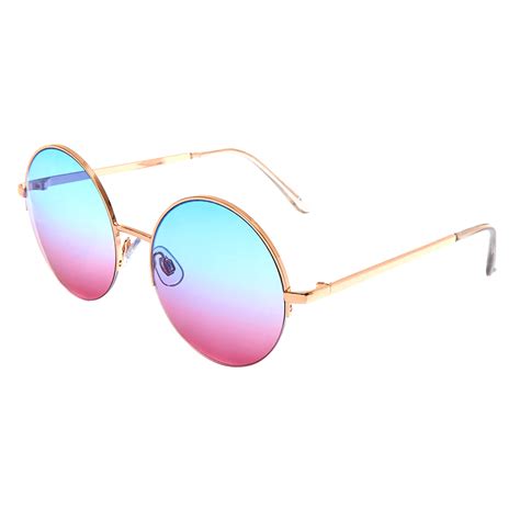 Blue Tinted Round Sunglasses | Claire's US