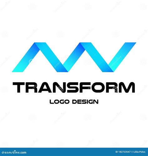 Digital Transformation. Logo Design. Blue Wave. Vector Stock ...