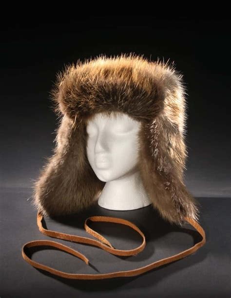 The classic styled Beaver Fur Trappers hat crafted from sleek and ...