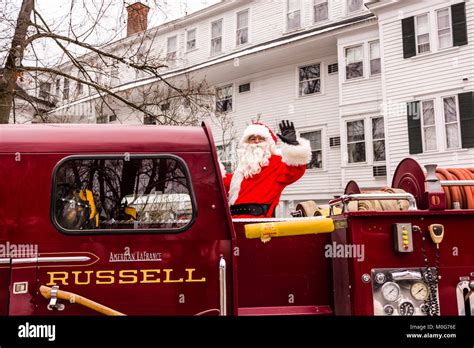 Main Street At Christmas Stockbridge, Massachusetts, USA Stock Photo ...