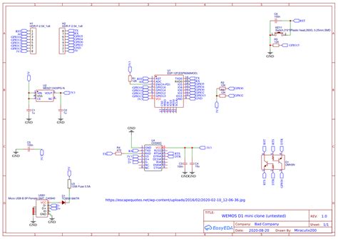 WEMOS D1 mini clone schematic - OSHWLab