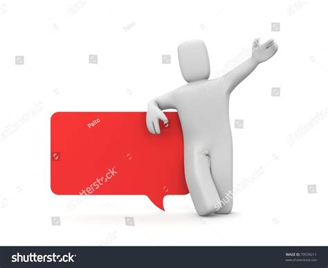 Person With Speech Bubble Stock Photo 70539211 : Shutterstock