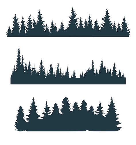 Treeline Silhouette Clip Art