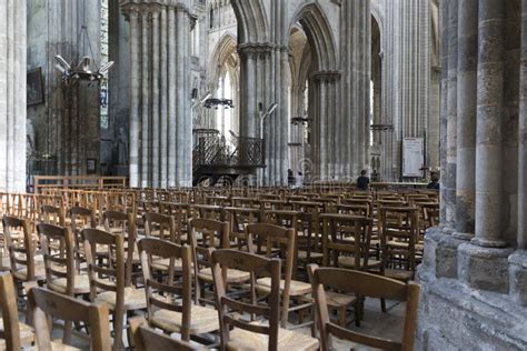 Interior Decoration of the Rouen Cathedral Editorial Stock Photo ...