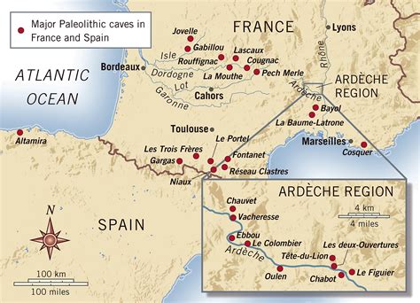 Major Paleolithic caves in France and Spain | Prehistoric age ...