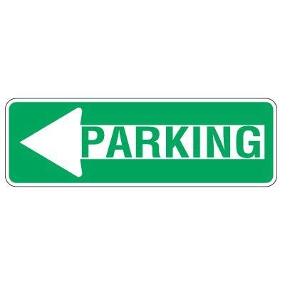 Directional Arrow Traffic Signs - Parking (with Arrow) | Emedco