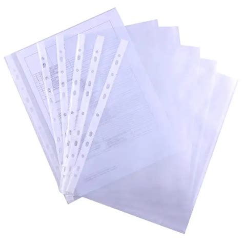 11 Hole Clear Sheet Protector, Holds 8 1/2" x 11" Paper (Pack of 50)-in ...