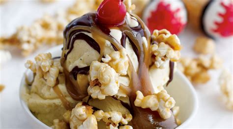 Caramel Popcorn and Mascarpone Ice Cream Sundae Recipe | Wisconsin Cheese