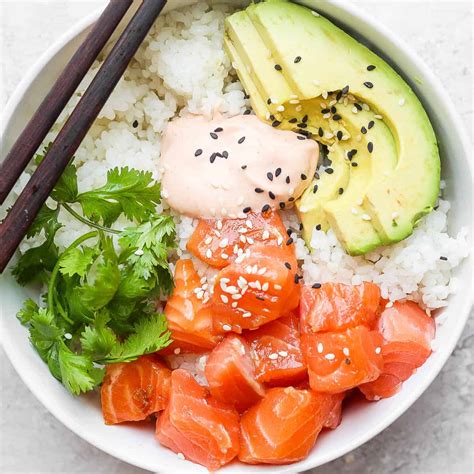 Spicy Salmon Sushi Bowl - The Wooden Skillet