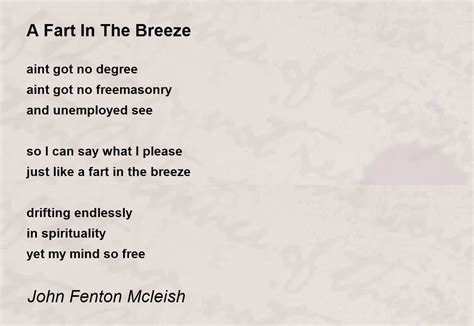 A Fart In The Breeze - A Fart In The Breeze Poem by John Fenton Mcleish