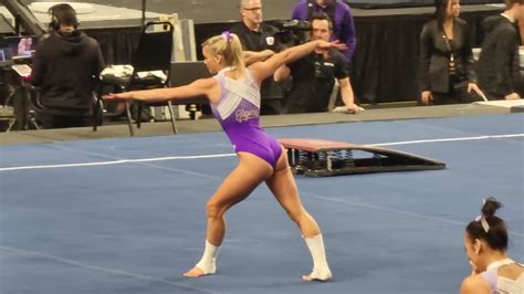 Livvy Dunne (LSU) Floor Routine warm-up - 2024 Collegiate Quad January ...