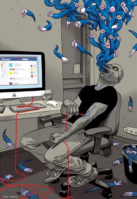 81 Satirical Illustrations Show Our Addiction To Technology | Bored Panda