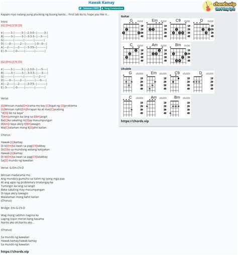 Chord: Hawak Kamay - tab, song lyric, sheet, guitar, ukulele | chords.vip