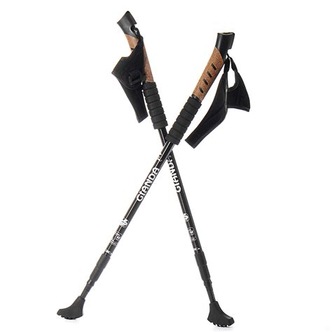 Trekking Poles Adjustable Aluminium Alpenstock Anti Shock - Gianda