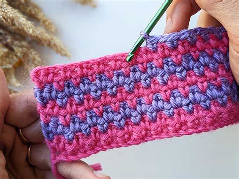 Two (2) Color Crochet Stitch Free Pattern - Crochet Bits