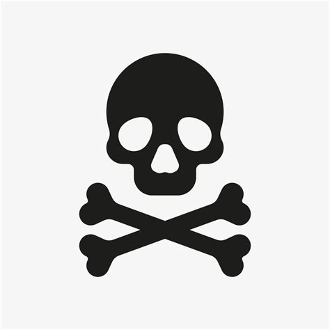 Crossbones icon. Death symbol. Black vector illustration of skull and ...