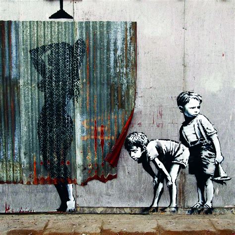 Banksy Boys and Shower Print, Banksy Street Art, Banksy Graffiti Art ...