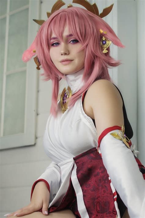 Cosplaylove Genshin Impact Yae Miko Guuji Yae Cosplay Costume Cute ...