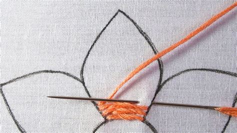 Super easy hand embroidery feather stitch Variation beautiful flower ...