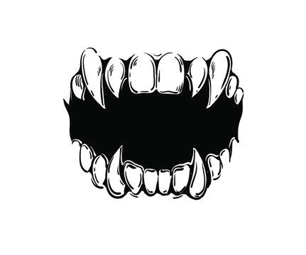 Vampire Teeth Drawing