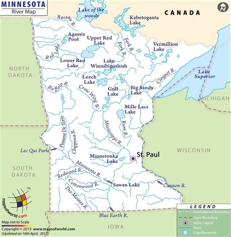 Rivers in Minnesota | Minnesota Rivers Map