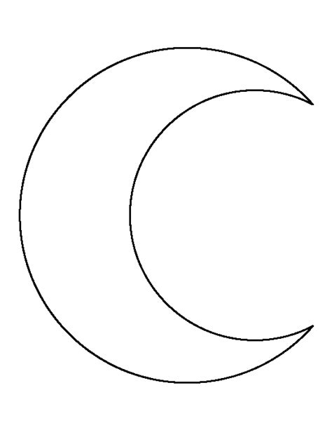 Printable Crescent Moon Template