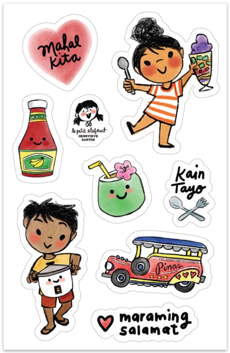 Larger Filipino Sticker Sheet — San José Made