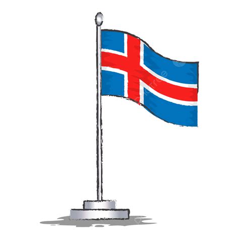 Iceland Flag Vector Illustration, Symbol, Iceland Flag, National PNG ...