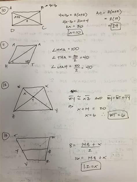 Honors Geometry - Vintage High School: Chapter 6: Quadrilaterals Test ...