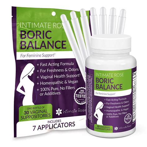 Buy Boric Acid Suppositories - Helps Fight Against BV, Yeast Infections ...