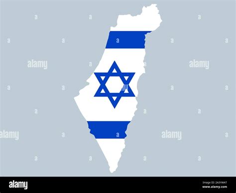 Map of Israel with flag, eps10 vector illustration Stock Vector Image ...