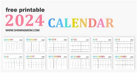 Free Printable 2024 Calendar Pdf Downloadable - Jan 2024 Calendar