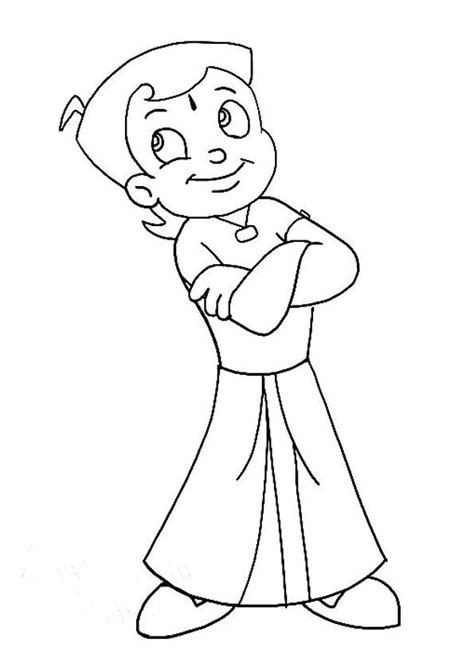 Chhota Bheem Coloring Page for Kids | Easy love drawings, Butterfly art ...