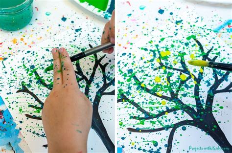 Jackson Pollock Inspired Splatter Painting for Kids - Projects with Kids