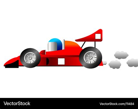 Cartoon racing car Royalty Free Vector Image - VectorStock