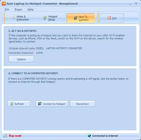 Acer Laptop to Hotspot Converter - Download, Review, Screenshots