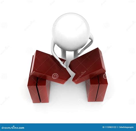 3d Man Knife Hand Strike Concept Stock Illustration - Illustration of ...