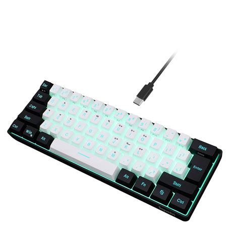 Buy Snpurdiri 60% Wired Gaming Keyboard, RGB Backlit,Ultra-Compact Mini ...