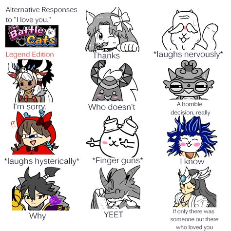 [Fan-Art] Alternative Responses to 'I Love You' Battle Cats edition : r ...