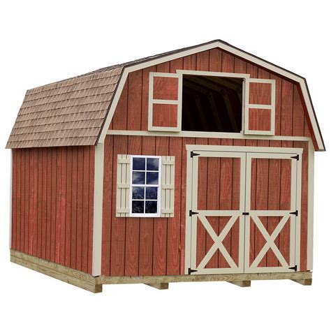 Best Barns Millcreek 12 ft. x 20 ft. Wood Storage Shed Kit with Floor ...