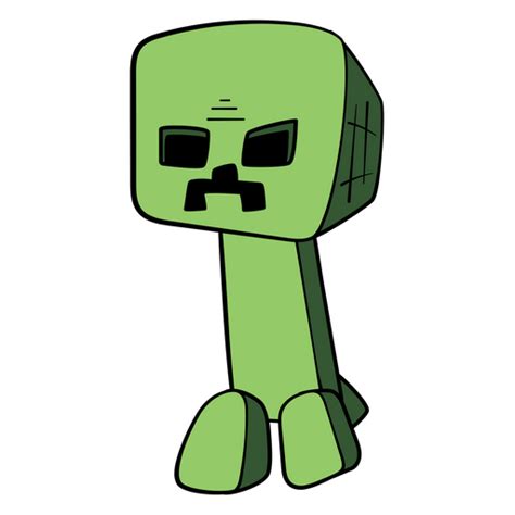 Minecraft Cartoon Creeper Sticker - Sticker Mania