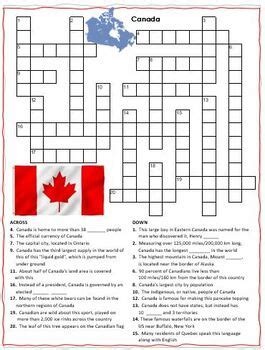 Canada Crossword Puzzle & Word Search Combo | TPT