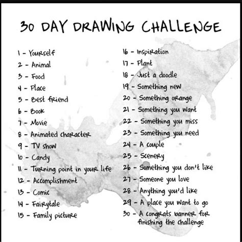 30 Day Drawing Challenge! by fanastycat on DeviantArt