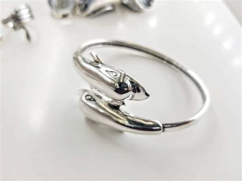 Large Dolphin Bracelet in Solid Silver 925. | Etsy